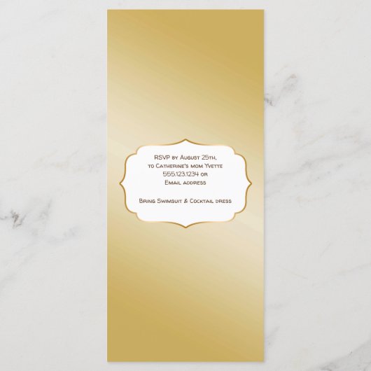 Autumn Gold Chestnut Leaves Bachelorette Weekend Menu (Achterkant)