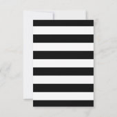 Autumn Gold Orang Red Floral B&W Stripes RSVP Kaartje (Achterkant)