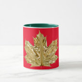 Autumn Gold red maple leaf herfst metallic look Mok (Midden)