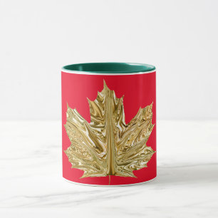 Autumn Gold red maple leaf herfst metallic look Mok