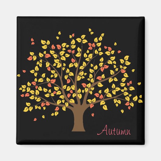 Autumn Gold Tree Magnet (Voorkant)