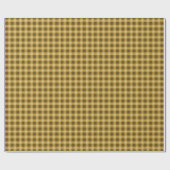 Autumn Golden Brown Gingham Cadeaupapier (Vlak)