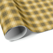 Autumn Golden Brown Gingham Cadeaupapier (Rol Hoek)