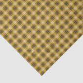 Autumn Golden Brown Gingham Tissuepapier (Detail)