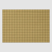 Autumn Golden Brown Gingham Tissuepapier (Voorkant)