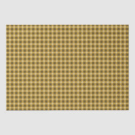Autumn Golden Brown Gingham Tissuepapier