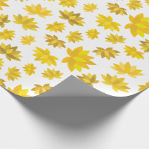 Autumn Golden Flowers Design Herfst Wit Naadloos