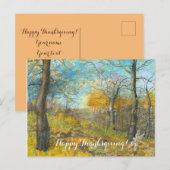 Autumn golden in een waterverf voor het schilderen briefkaart (Voorkant / Achterkant)