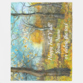 Autumn golden in een waterverf voor het schilderen fleece deken (Voorkant)