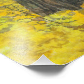 Autumn golden in een waterverf voor het schilderen foto afdruk (Hoek)