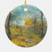 Autumn golden in een waterverf voor het schilderen keramisch ornament (Achterkant)