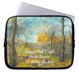 Autumn golden in een waterverf voor het schilderen laptop sleeve