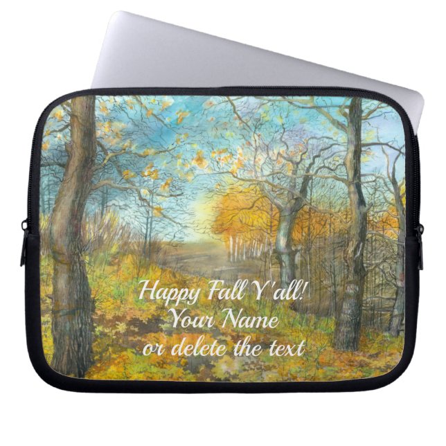 Autumn golden in een waterverf voor het schilderen laptop sleeve (Voorkant)