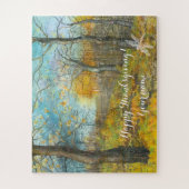 Autumn golden in een waterverf voor het schilderen legpuzzel (Verticaal)