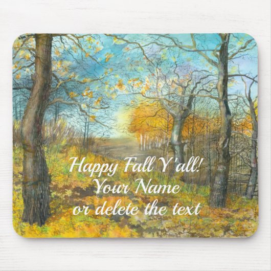 Autumn golden in een waterverf voor het schilderen muismat (Voorkant)