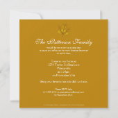 Autumn Golden Leaf Thanksgiving Dinner Invitation Kaart (Achterkant)
