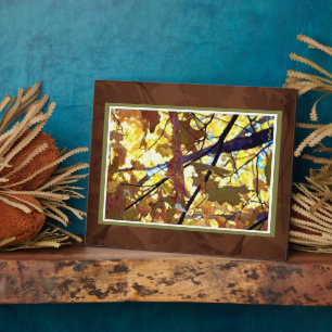 Autumn Golden Leaves Plaque Fotoplaat