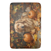 Autumn Golden Retriever Herfst pompoenen Badmat (Voorkant Verticaal)