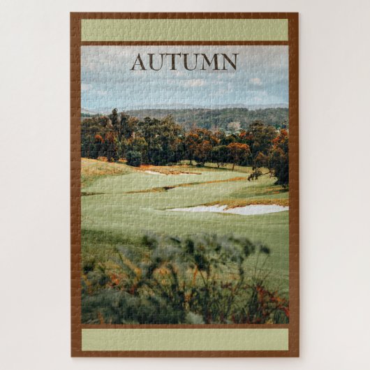 Autumn Golf Scene Foto Jigzaag Puzzle Legpuzzel (Verticaal)
