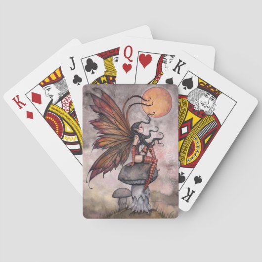 Autumn Gothic Fairy Fantasy Art-speelkaarten Pokerkaarten (Achterkant)
