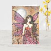 Autumn Gothic Fairy Kaart beroemd gemaakt door Mol (Gele Bloem)