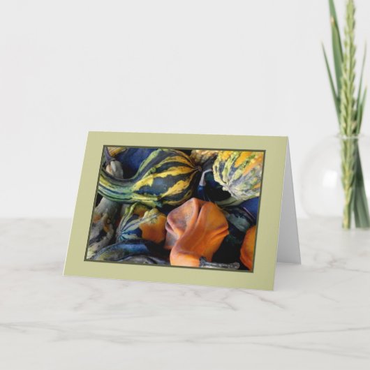 "Autumn Gourds" Blank Wenskaart Kaart (Voorkant)