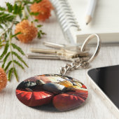 Autumn Gourds en Pumpkin Sleutelhanger (Zijkant)