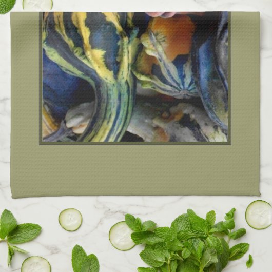 'Autumn Gourds' Kitchen Towel Theedoek (Gevouwen)