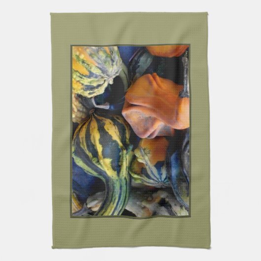 'Autumn Gourds' Kitchen Towel Theedoek (Verticaal)