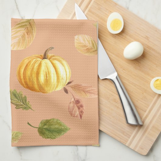 Autumn Gourds Theedoek (Quarter Fold)