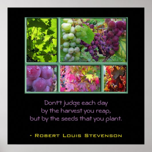 Autumn Grafiek Collage met Citaat Poster (Voorkant)