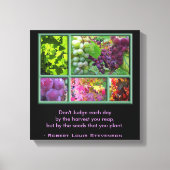 Autumn Grape Collage met Harvest Quote Canvas Afdruk (Voorkant)