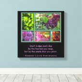 Autumn Grape Collage met Harvest Quote Canvas Afdruk (Insitu (Houten vloer))