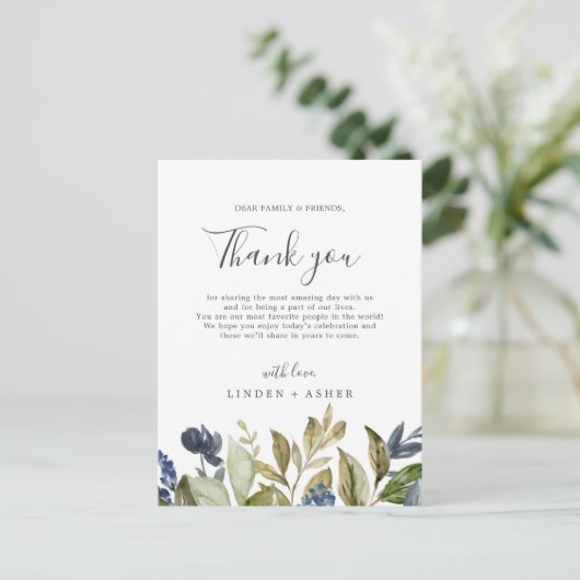 Autumn Greenery Dank u Ontvang Kaart (Staand voorkant)