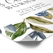 Autumn Greenery Deze kandle brandt herdenkingsbord Poster (Hoek)