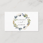 Autumn Greenery Flat Wedding Plaatskaartje (Achterkant)