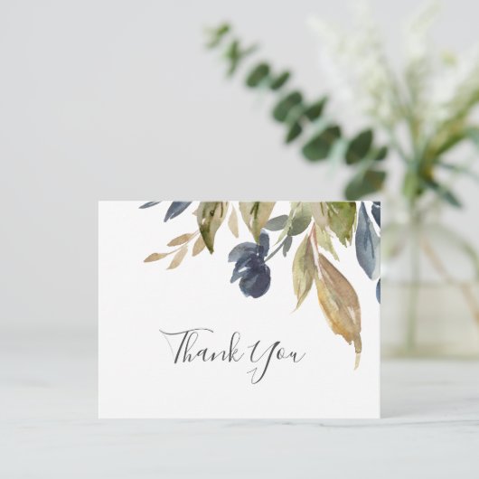 Autumn Greenery Hartelijk dank Bedankkaart (Staand voorkant)