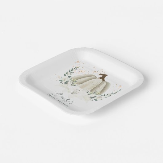 Autumn Greenery Herfst Vrijgezellenfeest Papieren Bordje (Gebogen)