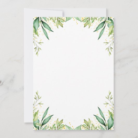 Autumn Greenery Little Pumpkin First Birthday Kaart (Achterkant)