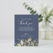 Autumn Greenery | marine - dank u Kaart voor ontva (Staand voorkant)