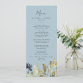 Autumn Greenery | Menu Slate Weddenschap (Staand voorkant)