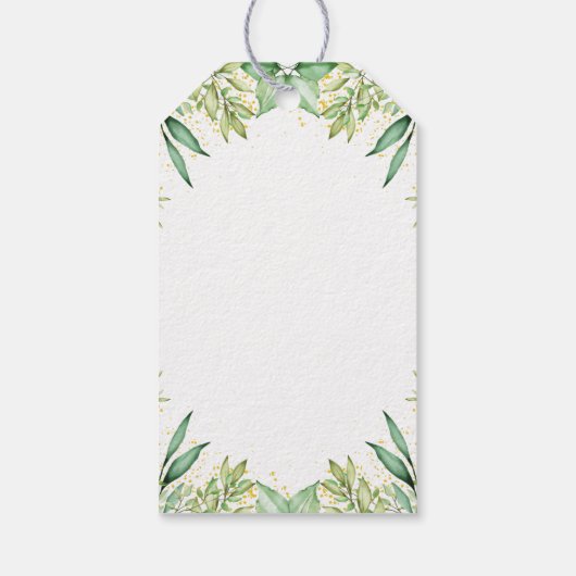 Autumn Greenery Pumpkin Baby shower Dank u wel Cadeaulabel (Achterkant)