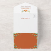 Autumn Greenery Pumpkin Baby shower Diaper Raffle All In One Uitnodiging (Buitenkant)