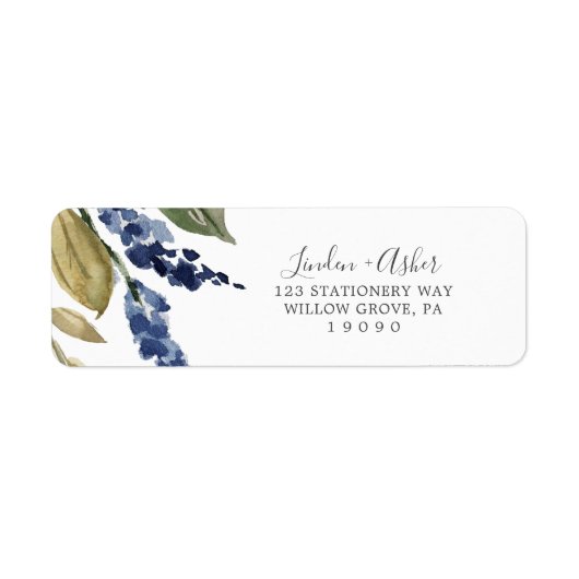 Autumn Greenery Return Address Label (Voorkant)