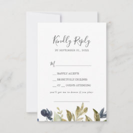 Autumn Greenery Song Request RSVP Card Kaartje