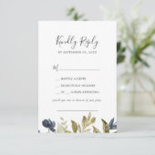 Autumn Greenery Song Request RSVP Card Kaartje (Staand voorkant)