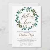 Autumn Greenery Wreath Herfst in Love Vrijgezellen Kaart (Voorkant)