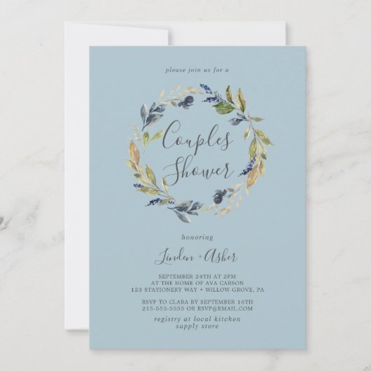 Autumn Greenery Wreath | Toeslagsteller Kaart (Voorkant)