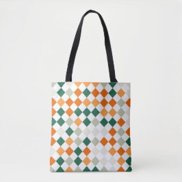 Autumn Groove Harlequin Tote Bag