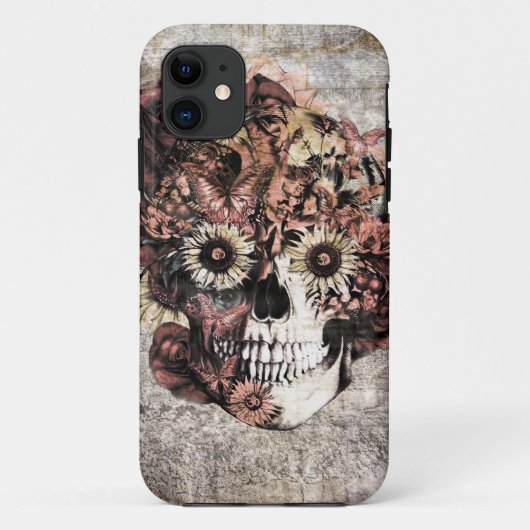 Autumn Grunge Ohm Skull Case-Mate iPhone Case (Achterkant)